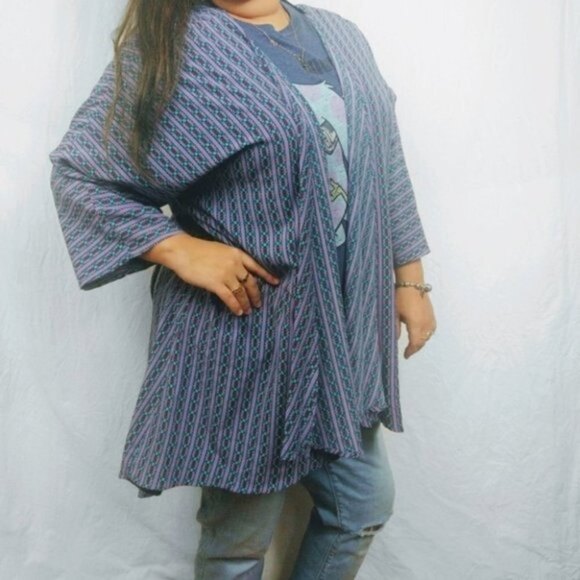 LuLaRoe Geometric Open Kimono L - Picture 1 of 6